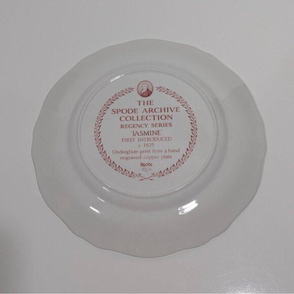 Spode Archive Collection Regency Series Jasmine Floral Plate Vintage - Picture 5 of 6